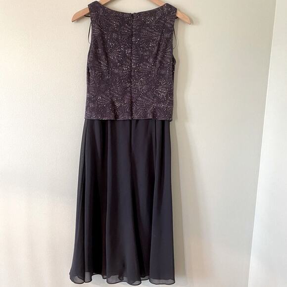 Alex Evenings Formal Cocktail Party Event Sparkle Sleeveless Dress Size 6P - Picture 2 of 7
